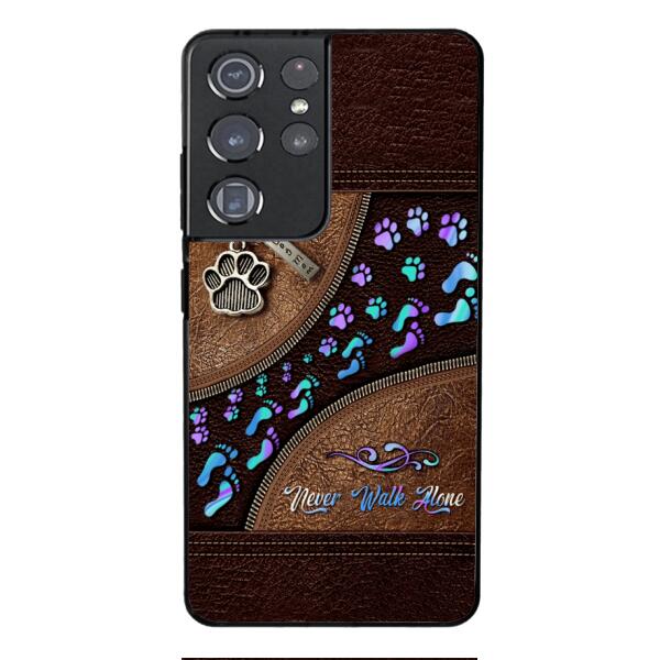 PERSONALIZED NEVER WALK ALONE DOG MOM PHONECASE TNTN0810