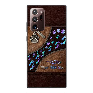 PERSONALIZED NEVER WALK ALONE DOG MOM PHONECASE TNTN0810