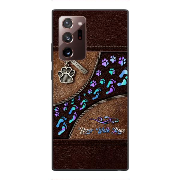 PERSONALIZED NEVER WALK ALONE DOG MOM PHONECASE TNTN0810