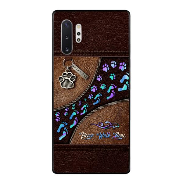 PERSONALIZED NEVER WALK ALONE DOG MOM PHONECASE TNTN0810