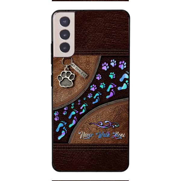 PERSONALIZED NEVER WALK ALONE DOG MOM PHONECASE TNTN0810