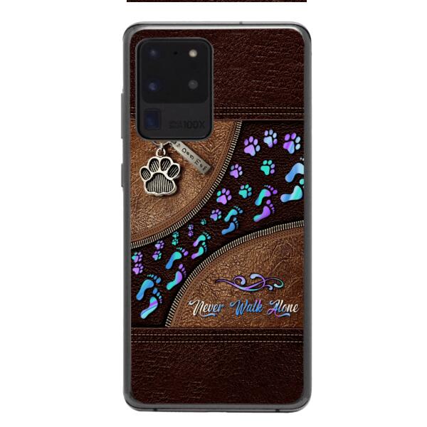PERSONALIZED NEVER WALK ALONE DOG MOM PHONECASE TNTN0810