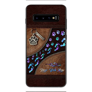 PERSONALIZED NEVER WALK ALONE DOG MOM PHONECASE TNTN0810