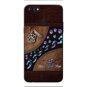 PERSONALIZED NEVER WALK ALONE DOG MOM PHONECASE TNTN0810