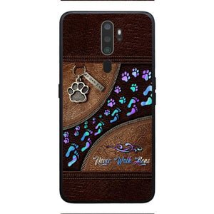 PERSONALIZED NEVER WALK ALONE DOG MOM PHONECASE TNTN0810