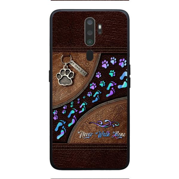 PERSONALIZED NEVER WALK ALONE DOG MOM PHONECASE TNTN0810