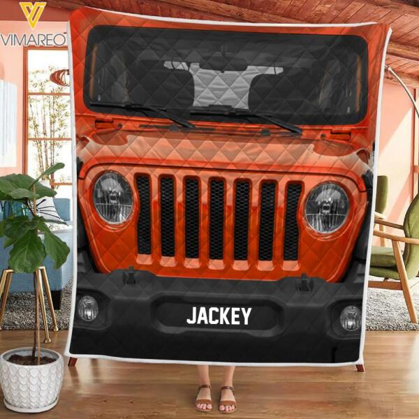Personalized Jeep Quilt Printed  OCT-HQ08