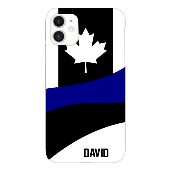 Personalized Canadian Thin Blue Line Phone Case OCT-HQ10