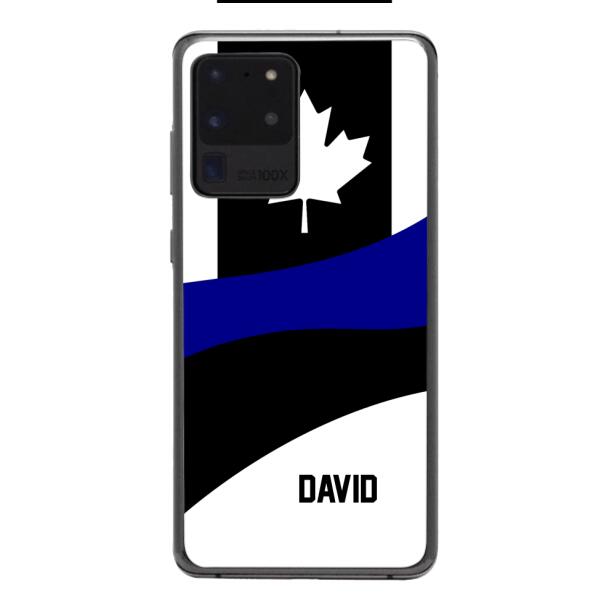 Personalized Canadian Thin Blue Line Phone Case OCT-HQ10