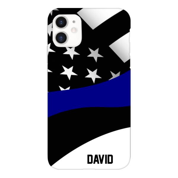 Personalized U.S Thin Blue Line Phone Case OCT-HQ10