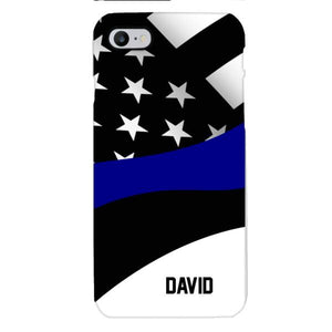 Personalized U.S Thin Blue Line Phone Case OCT-HQ10