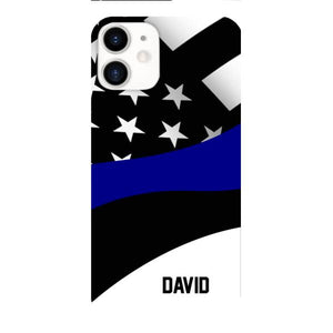 Personalized U.S Thin Blue Line Phone Case OCT-HQ10