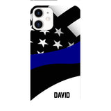 Personalized U.S Thin Blue Line Phone Case OCT-HQ10
