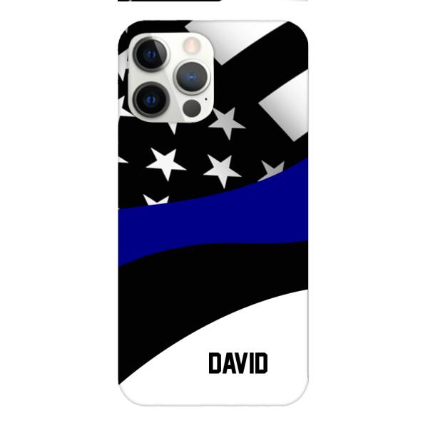 Personalized U.S Thin Blue Line Phone Case OCT-HQ10