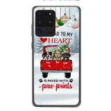 PERSONALIZED THE ROAD TO MY HEART PAWPRINTS DOG LOVER CHRISTMAS PHONECASE TNMA1810