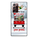 PERSONALIZED THE ROAD TO MY HEART PAWPRINTS DOG LOVER CHRISTMAS PHONECASE TNMA1810