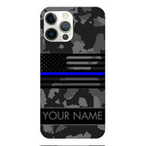 Personalized U.S Thin Blue Line Phone Case OCT-MQ18