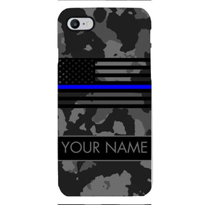 Personalized U.S Thin Blue Line Phone Case OCT-MQ18