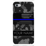 Personalized U.S Thin Blue Line Phone Case OCT-MQ18