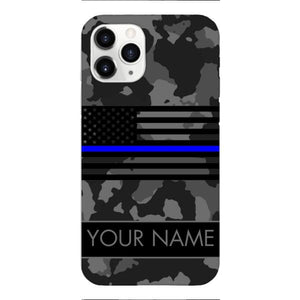 Personalized U.S Thin Blue Line Phone Case OCT-MQ18