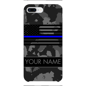 Personalized U.S Thin Blue Line Phone Case OCT-MQ18