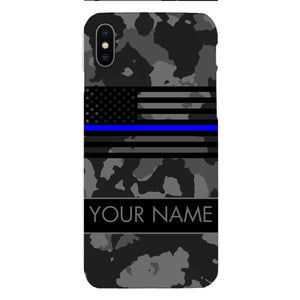 Personalized U.S Thin Blue Line Phone Case OCT-MQ18