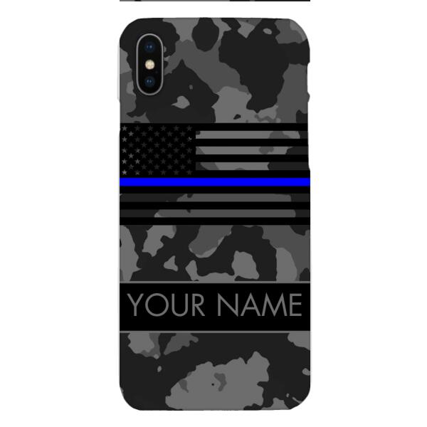 Personalized U.S Thin Blue Line Phone Case OCT-MQ18