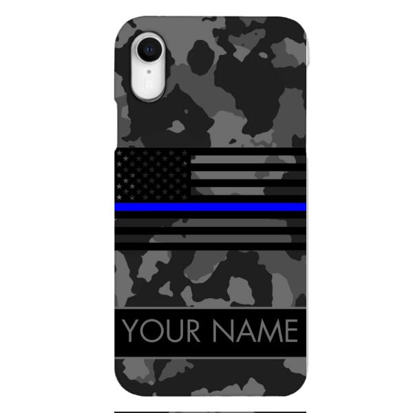 Personalized U.S Thin Blue Line Phone Case OCT-MQ18