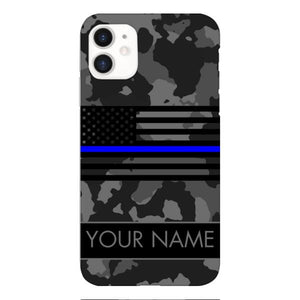 Personalized U.S Thin Blue Line Phone Case OCT-MQ18