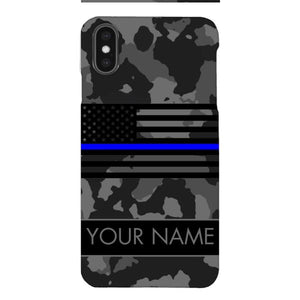 Personalized U.S Thin Blue Line Phone Case OCT-MQ18