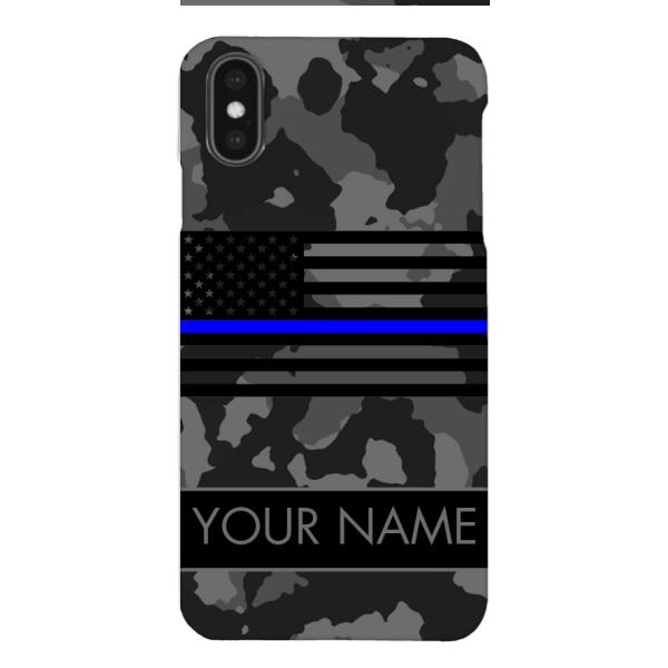 Personalized U.S Thin Blue Line Phone Case OCT-MQ18