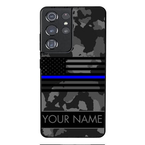 Personalized U.S Thin Blue Line Phone Case OCT-MQ18