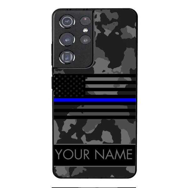 Personalized U.S Thin Blue Line Phone Case OCT-MQ18