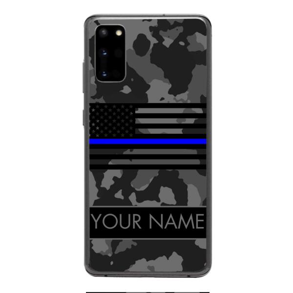 Personalized U.S Thin Blue Line Phone Case OCT-MQ18