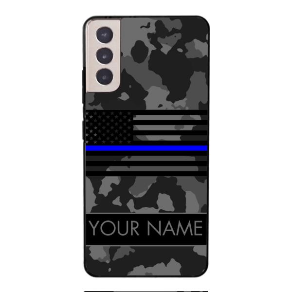Personalized U.S Thin Blue Line Phone Case OCT-MQ18