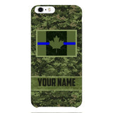 Personalized Canadian Thin Blue Line Phone Case OCT-QH18