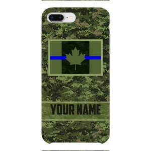 Personalized Canadian Thin Blue Line Phone Case OCT-QH18