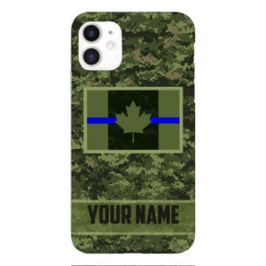 Personalized Canadian Thin Blue Line Phone Case OCT-QH18