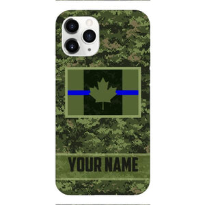 Personalized Canadian Thin Blue Line Phone Case OCT-QH18