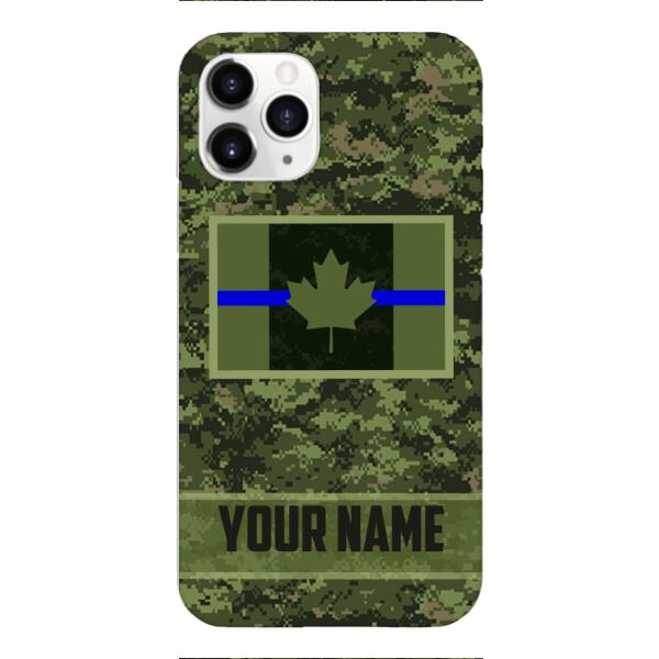 Personalized Canadian Thin Blue Line Phone Case OCT-QH18