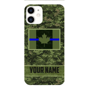 Personalized Canadian Thin Blue Line Phone Case OCT-QH18