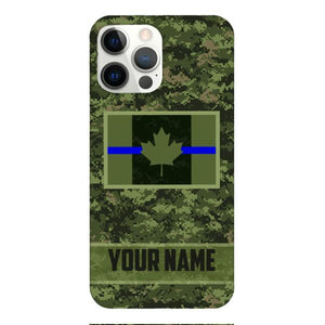 Personalized Canadian Thin Blue Line Phone Case OCT-QH18