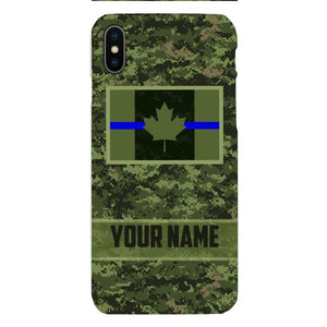 Personalized Canadian Thin Blue Line Phone Case OCT-QH18