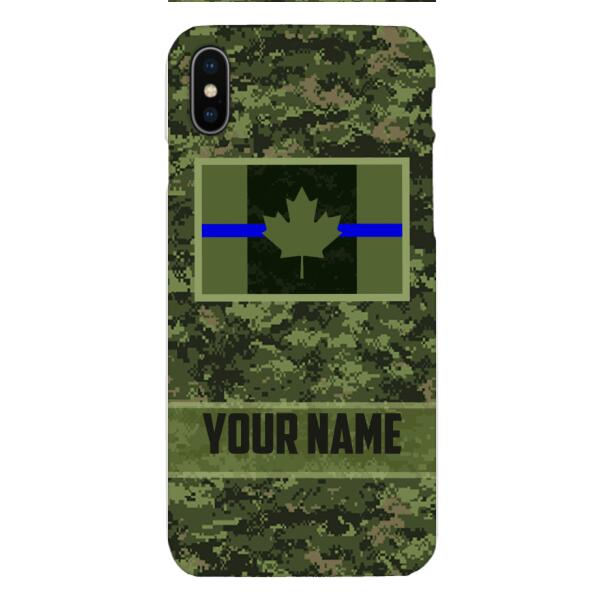 Personalized Canadian Thin Blue Line Phone Case OCT-QH18
