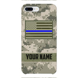 Personalized U.S Thin Blue Line Phone Case OCT-QH18