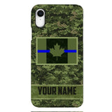 Personalized Canadian Thin Blue Line Phone Case OCT-QH18