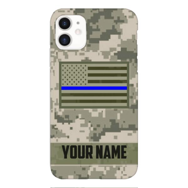 Personalized U.S Thin Blue Line Phone Case OCT-QH18