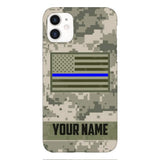 Personalized U.S Thin Blue Line Phone Case OCT-QH18