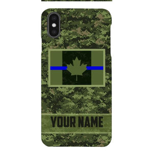 Personalized Canadian Thin Blue Line Phone Case OCT-QH18