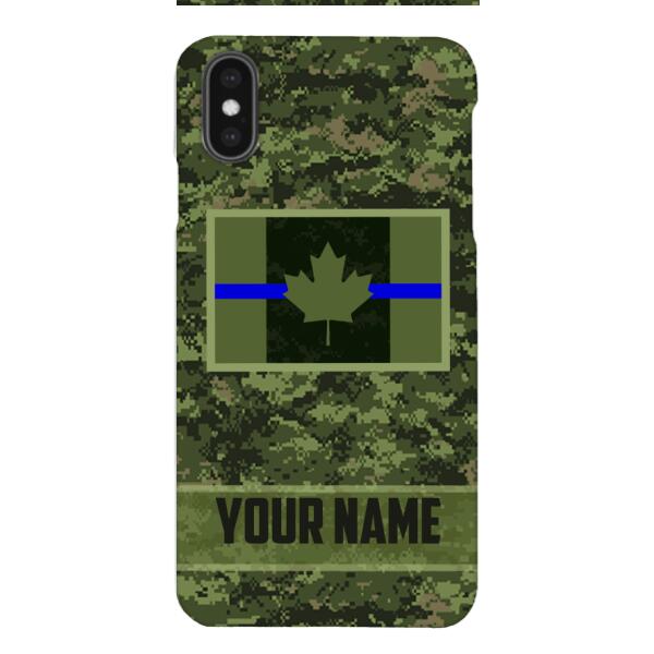 Personalized Canadian Thin Blue Line Phone Case OCT-QH18